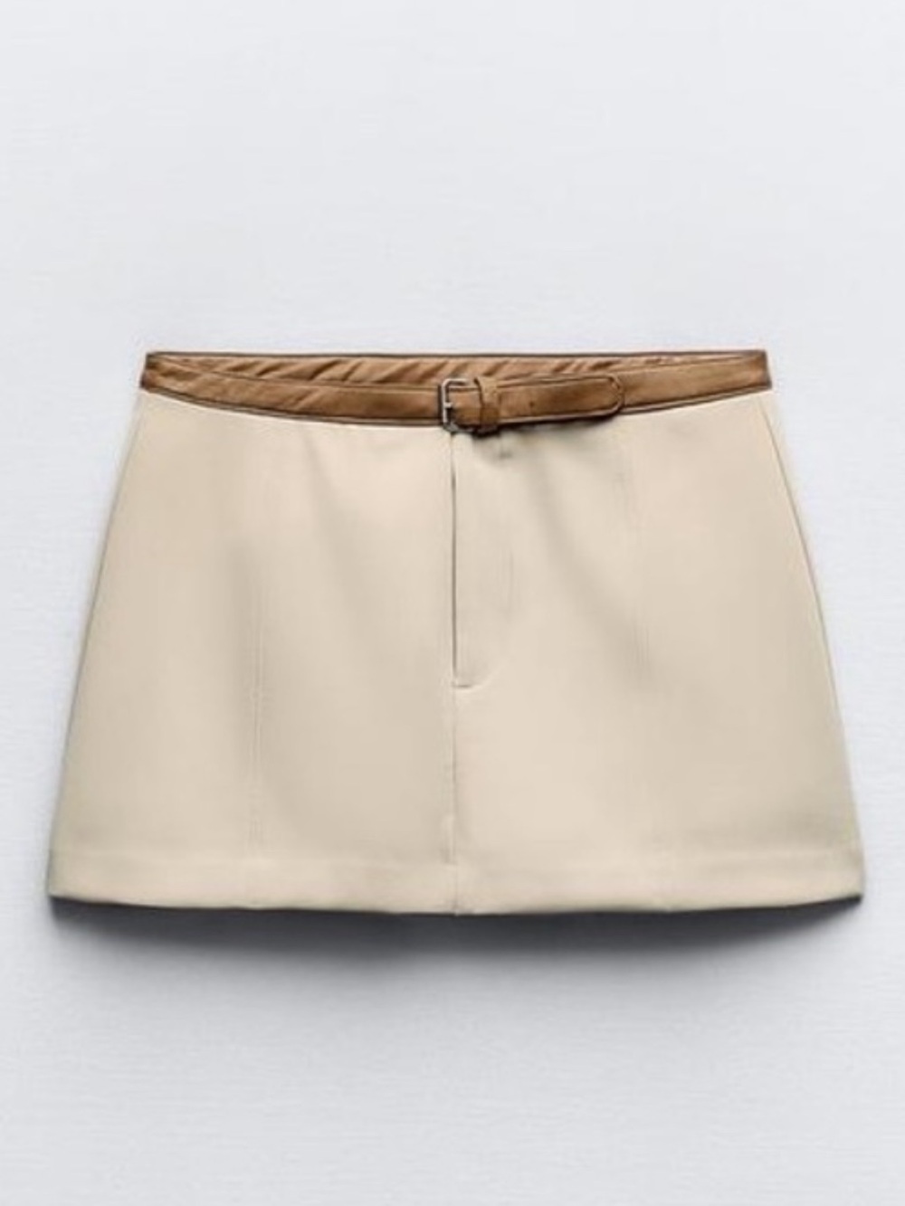 Zara Cream Skort with belt